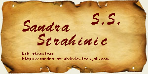 Sandra Strahinić vizit kartica
